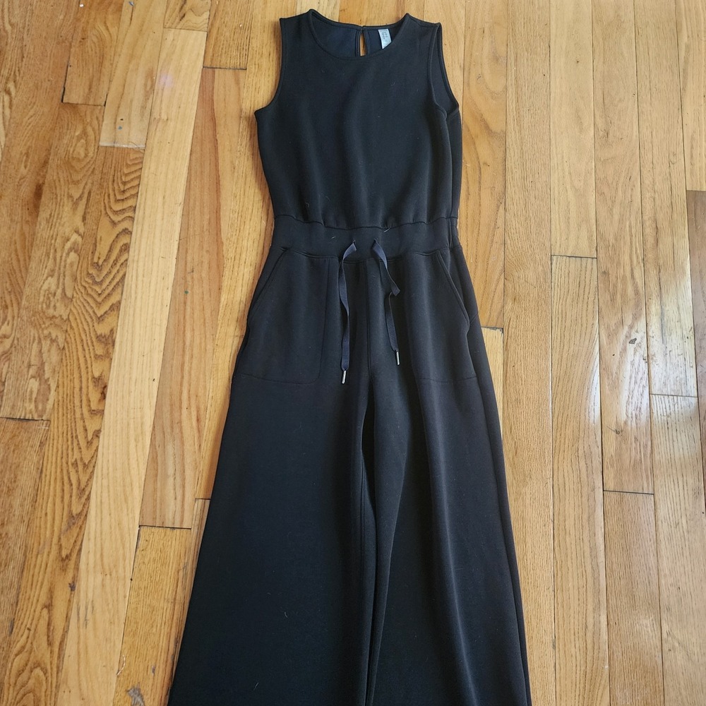 Spanx Air Essentials Airluxe Black Sleeveless Jumpsuit Small - Picture 3 of 5